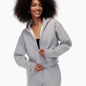 Aritzia TNA Cozy Fleece Boyfriend Boxy Zip Hoodie